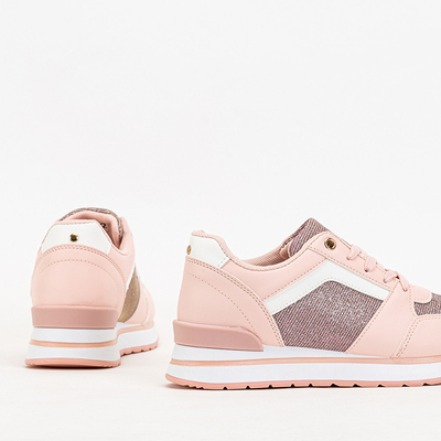 Ružové dámske športové tenisky s trblietkami Berilan - Obuv