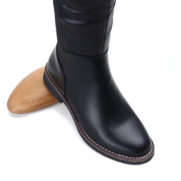 Czarne kozaki Gabriella- Obuwie