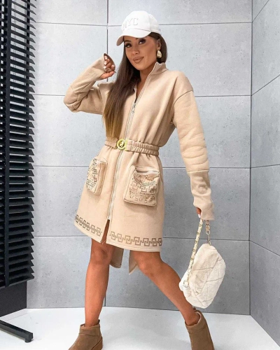 Royalfashion Dámske mini šaty v štýle blúzky