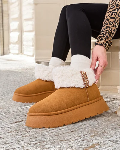 Royalfashion Dámske zimné topánky s kozušinou Rovvoy