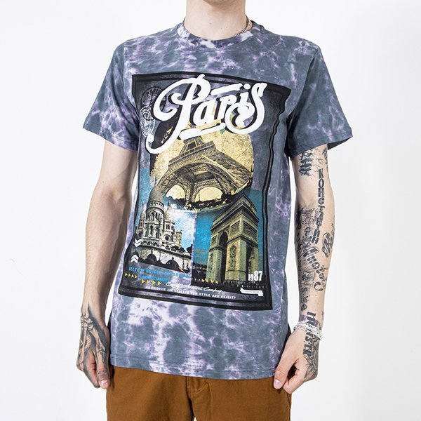 Pánske bavlnené tričko šedej farby s potlačou - Oblečenie