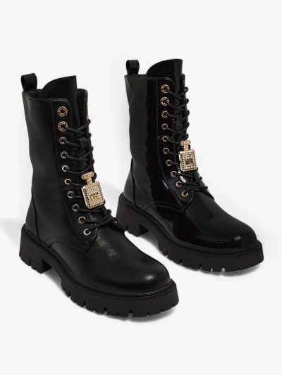 Eko usnjeni ženski gležnarji z vezalkami Venit