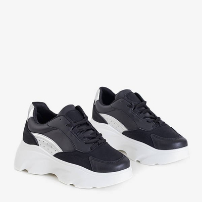 OUTLET Čierna dámska športová obuv na platforme Minervina - Obuv