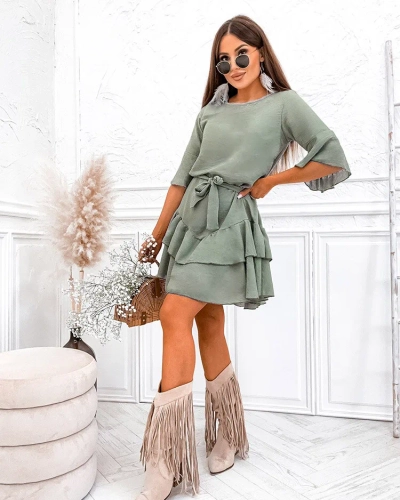 Royalfashion Dámske plátenné mini šaty