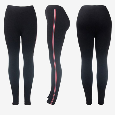 Černé sportovní legíny s kalhotami - Kalhoty 1