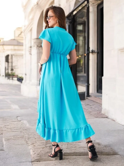 Royalfashion Dámske midi šaty s asymetrickým lemom