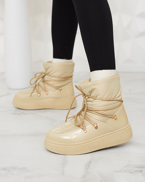 Royalfashion Dámske snehové čižmy v svetlohnedej farbe Dabenda