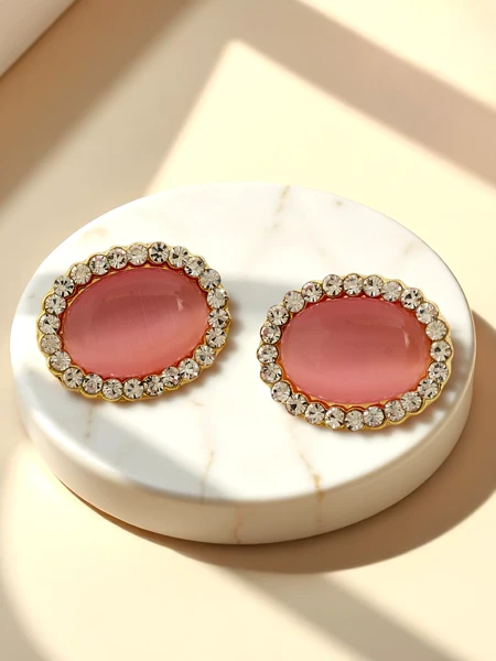 Royalfashion Klipsové dámske náušnice s kryštálom a zirkónom