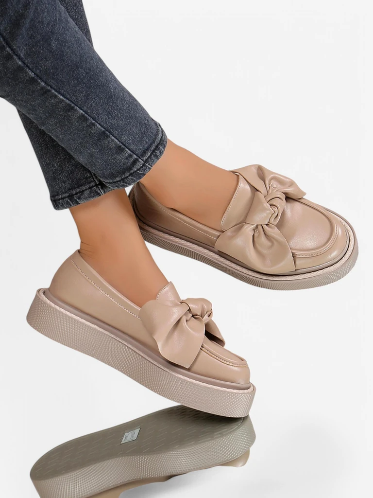 Royalfashion Elegantné dámske mokasíny s mašľou Ortto