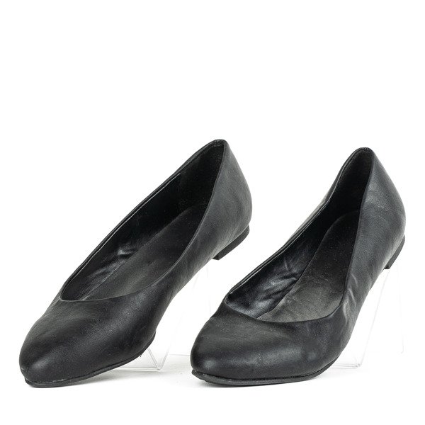 Czarne baleriny lakierowane Erelah - Obuwie