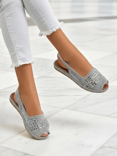 Royalfashion Ženski sandali espadrile z cirkoni Belle Sparkle