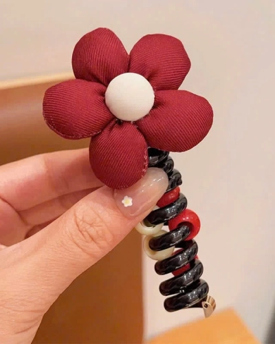 Royalfashion Gumička do vlasov pružina s malým kvietkom Blossom Coil
