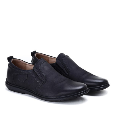 Czarne wsuwane półbuty - Obuwie