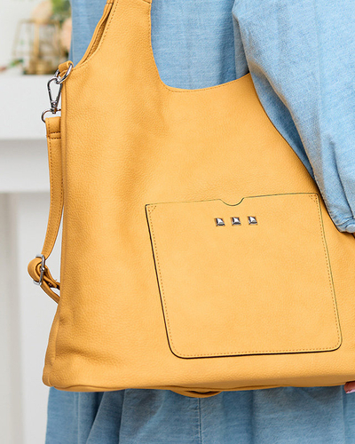 Horčicová dámska shopper taška - Doplnky