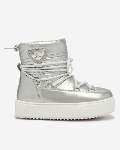 Royalfashion Detské slip-on topánky a'la snow boots in silver Asifa