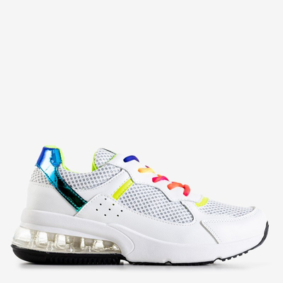 OUTLET Dámska biela športová obuv s modrými vložkami Nelini - Obuv