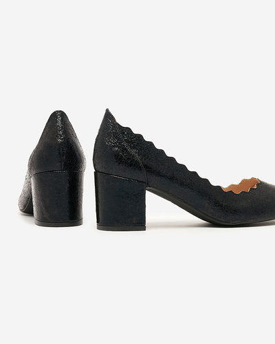 Royalfashion Čierne dámske lodičky na podpätku Nynony