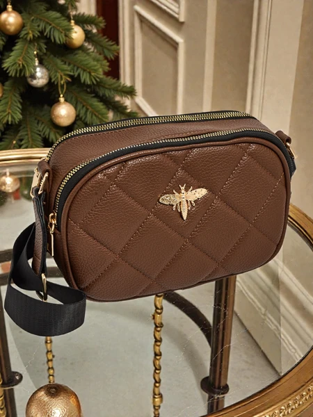 Prešita majhna ženska torbica iz eko usnja Connere