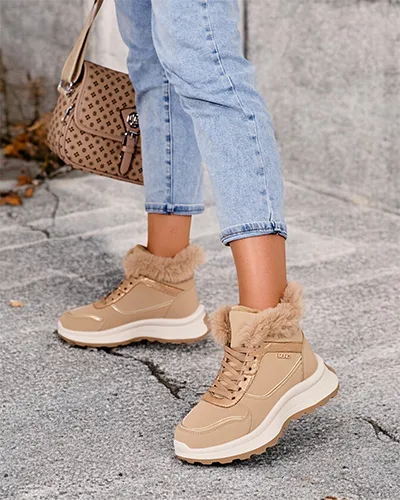 Royalfashion Zateplené dámske tenisky s kožušinou Mofell