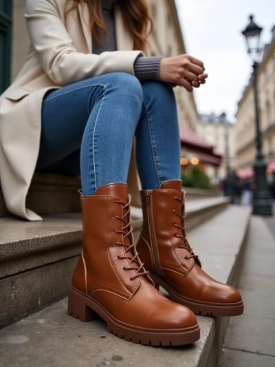 Royalfashion Dámske šnurovacie čižmy Bumalo