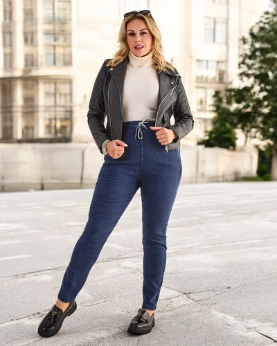 Royalfashion Dámske treggings nohavice pre veľké veľkosti