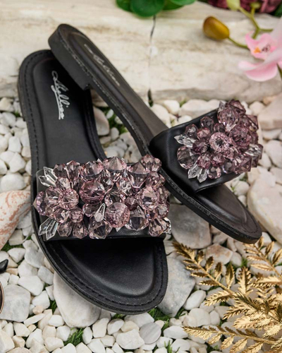 Royalfashion Dámske žabky Loberra s kamienkami