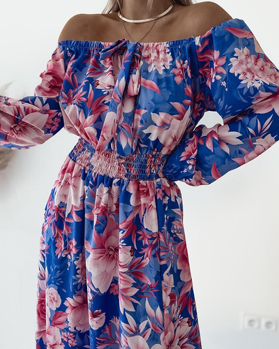Royalfashion Dámske midi šaty s originálnym vzorom