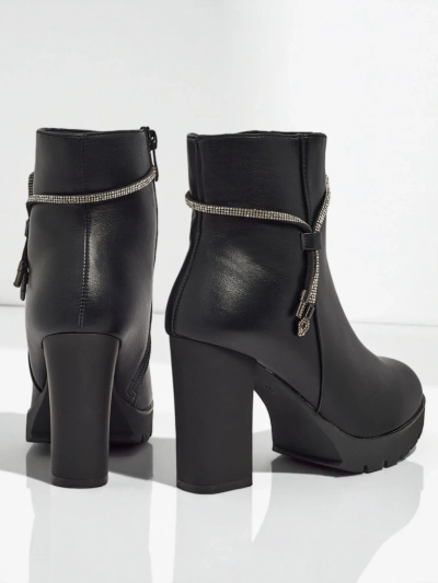 Ženski gležnarji iz eko usnja s peto Marellin