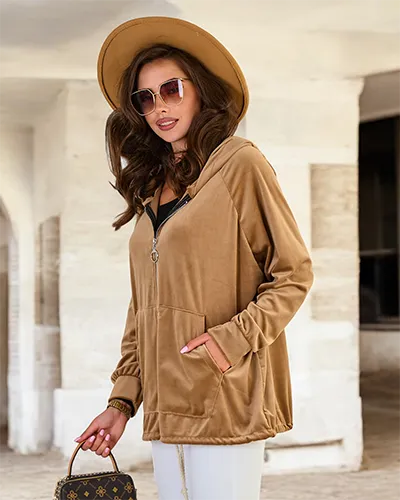 Royalfashion Dámska mikina bez kapucne