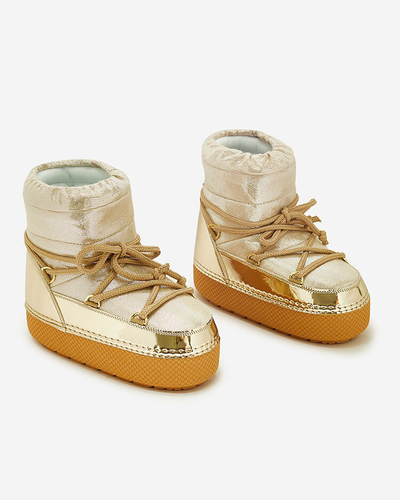 Royalfashion Dámske zlaté šnurovacie snehulky Yevnoie