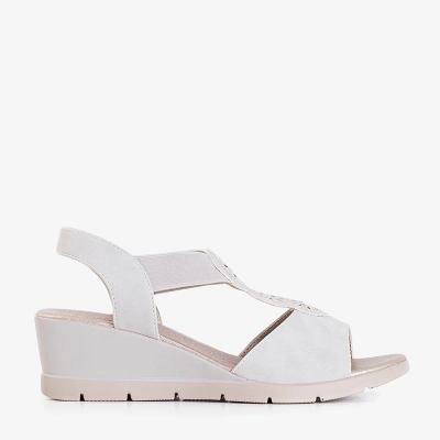 OUTLET Šedé dámske klinové sandále Rodeo - Topánky