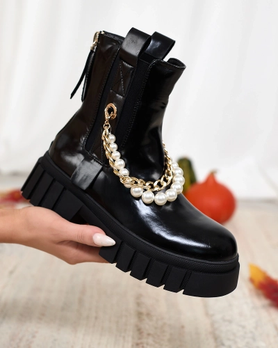 Royalfashion Čierne dámske čižmy Zifosca