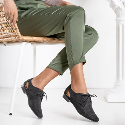 Čierne dámske topánky s výrezmi Fairy - Obuv