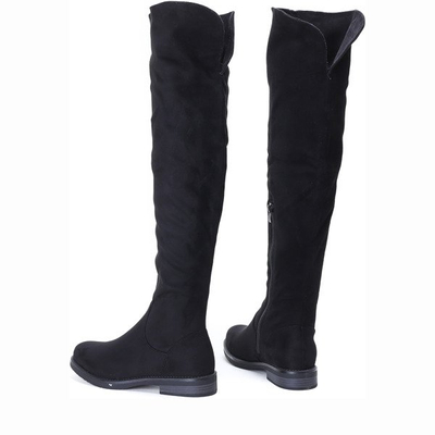 Czarne kozaki Roma - Obuwie 