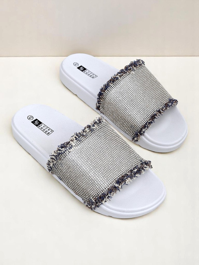 Royalfashion Ženski natikači s ploskim podplatom SparkleWalk