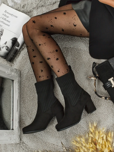 Ženski gležnarji iz eko semiša s peto in vstavkom, ki spominja na nogavico LumenThorn