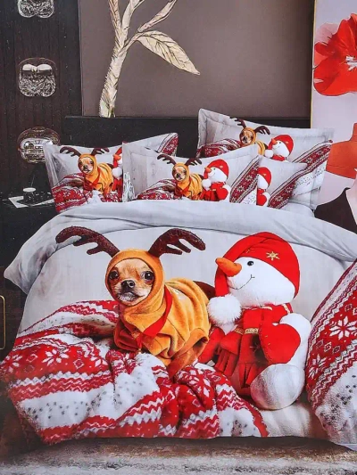 Royalfashion Vianočná súprava prikrývok 160x200 kompletná 3-dielna