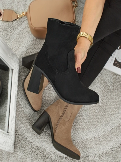 Ženski gležnarji iz eko semiša s peto Rune Fast