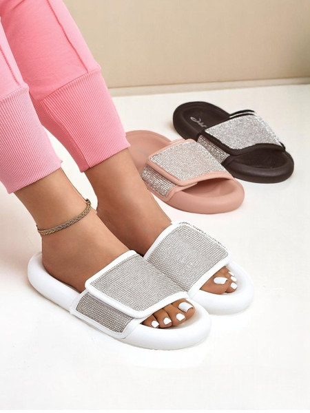 Royalfashion Ženski natikači s ploskim podplatom Sparkle Step