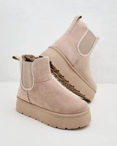 Royalfashion Dámske krátke čižmy Nomas a'la snow boots