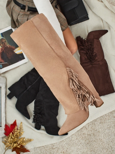 Ženski eko semiš škornji z zgornjim delom Rimolea