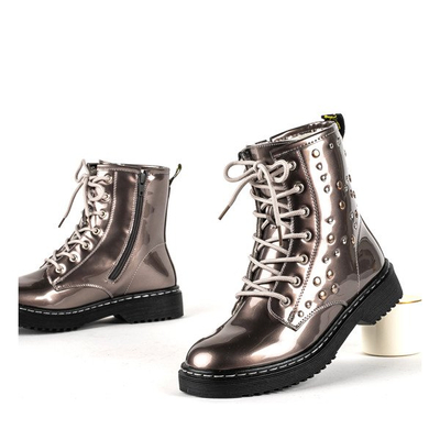 Šedé kabelky s lakovanou povrchovou úpravou Knoxville - Obuv