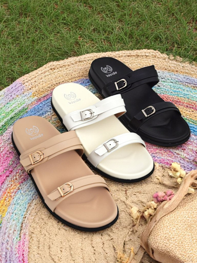 Royalfashion Dámske šľapky z ekokože EcoTwins Slides
