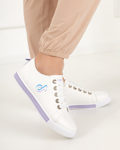 Bielo-fialové dámske tenisky Tictoa - Obuv
