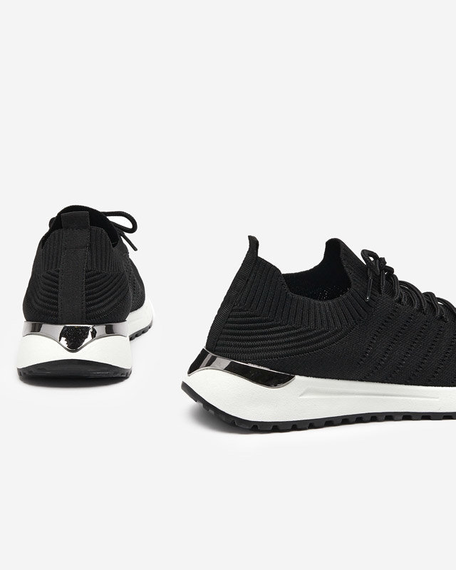 OUTLET Erina dámske čierne tkané tenisky - Obuv