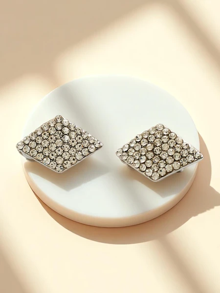 Royalfashion Dámske klipsové náušnice so zirkónmi