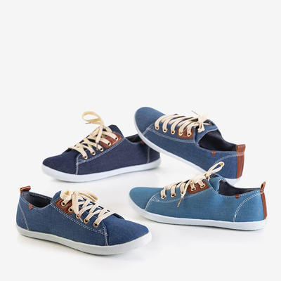 OUTLET Dámske modré šnurovacie tenisky značky Sindri - Footwear