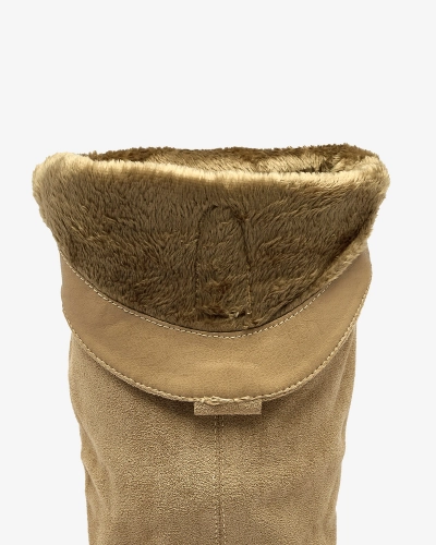 Royalfashion Dámske zateplené čižmy v ťavej farbe Comfy Elegance