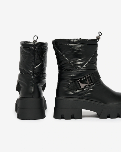 Royalfashion Dámske slip-on čižmy a'la snow boots in black Tyvone