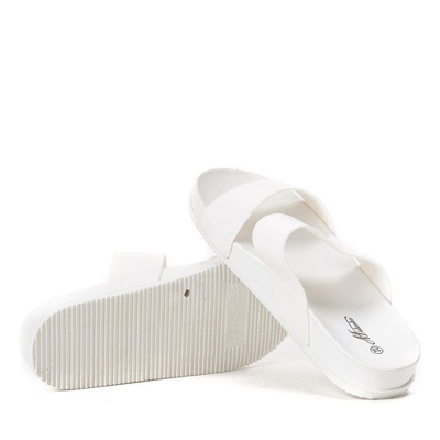 Bílé gumové žabky Aquera - Obuv 1